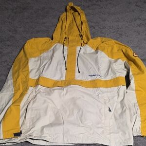 ROUND TWO Yellow and Tan Hooded Jacket